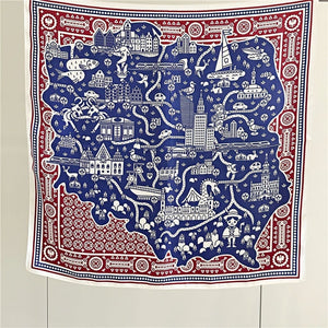 MaraSilk Pure Mulberry Silk Scarf Square Crepe Satin MS53-66