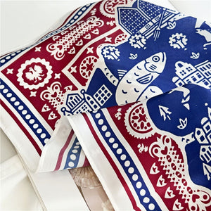 MaraSilk Pure Mulberry Silk Scarf Square Crepe Satin MS53-69