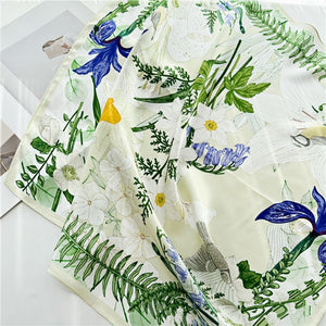 MaraSilk Pure Mulberry Silk Scarf Square Crepe Satin MS53-8