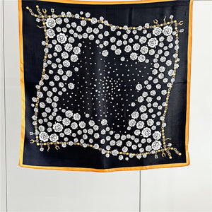 MaraSilk Pure Mulberry Silk Scarf Square Crepe Satin MS53-82