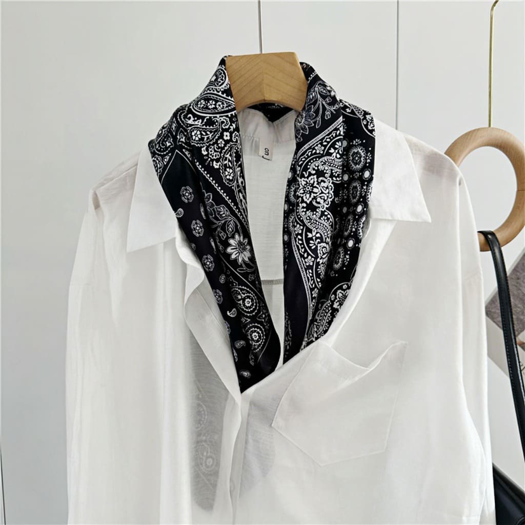 MaraSilk Pure Mulberry Silk Scarf Square Crepe Satin MS54-5