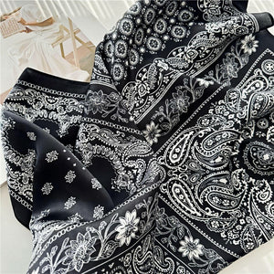 MaraSilk Pure Mulberry Silk Scarf Square Crepe Satin MS54-8