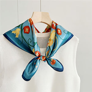 MaraSilk Pure Mulberry Silk Scarf Square Crepe Satin MS55-14