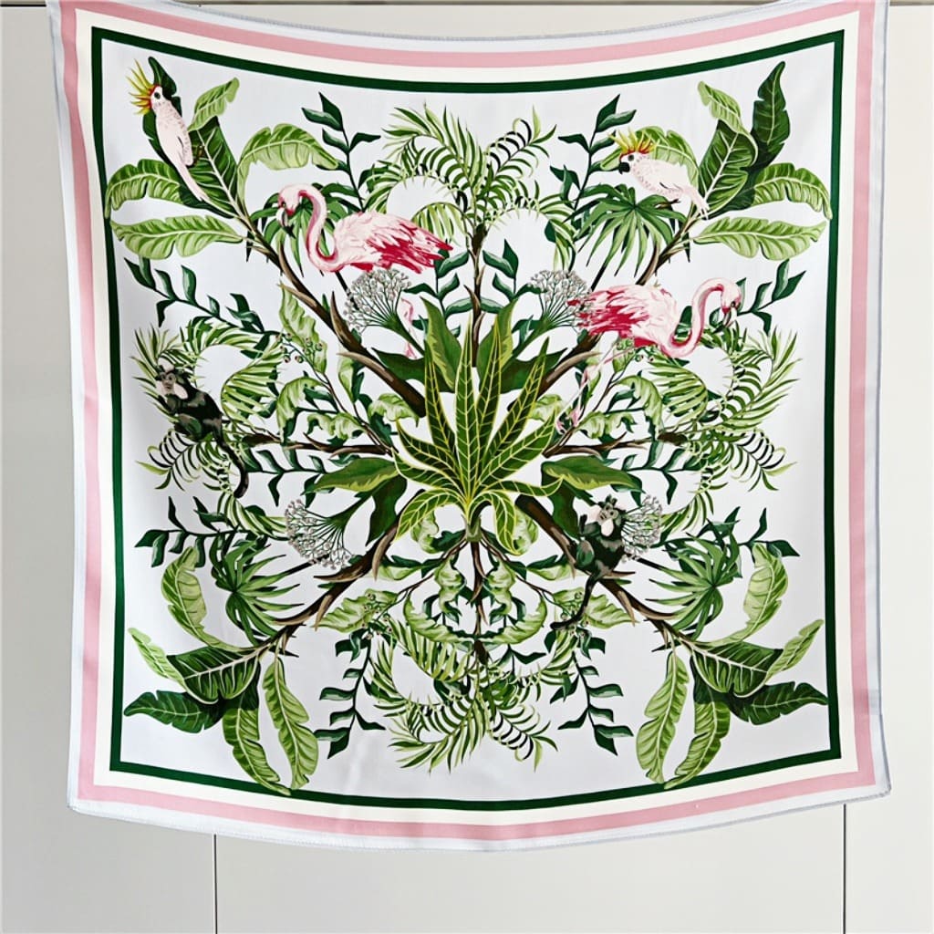 MaraSilk Pure Mulberry Silk Scarf Square Crepe Satin MS55-17