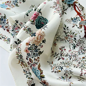 MaraSilk Pure Mulberry Silk Scarf Square Crepe Satin MS55-24