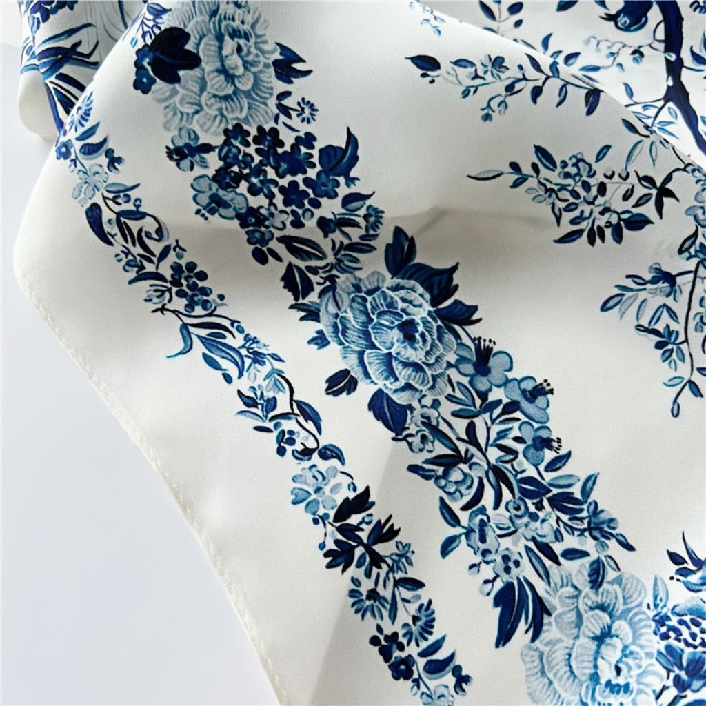 MaraSilk Pure Mulberry Silk Scarf Square Crepe Satin MS55-28