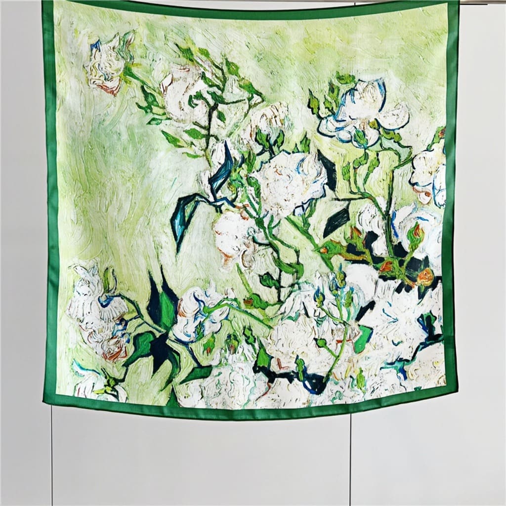 MaraSilk Pure Mulberry Silk Scarf Square Crepe Satin MS55-45