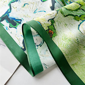 MaraSilk Pure Mulberry Silk Scarf Square Crepe Satin MS55-48