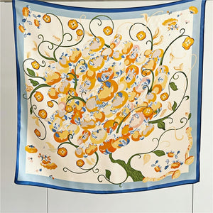 MaraSilk Pure Mulberry Silk Scarf Square Crepe Satin MS55-9