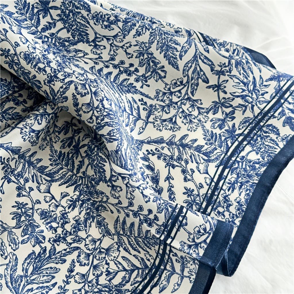 MaraSilk Pure Mulberry Silk Scarf Square Crepe Satin MS56-12