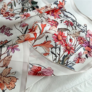 MaraSilk Pure Mulberry Silk Scarf Square Crepe Satin MS56-20