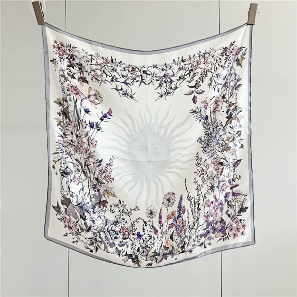 MaraSilk Pure Mulberry Silk Scarf Square Crepe Satin MS56-22