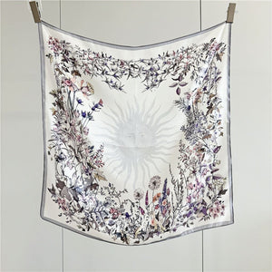 MaraSilk Pure Mulberry Silk Scarf Square Crepe Satin MS56-22