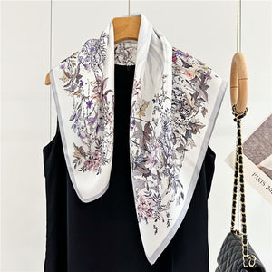 MaraSilk Pure Mulberry Silk Scarf Square Crepe Satin MS56-23