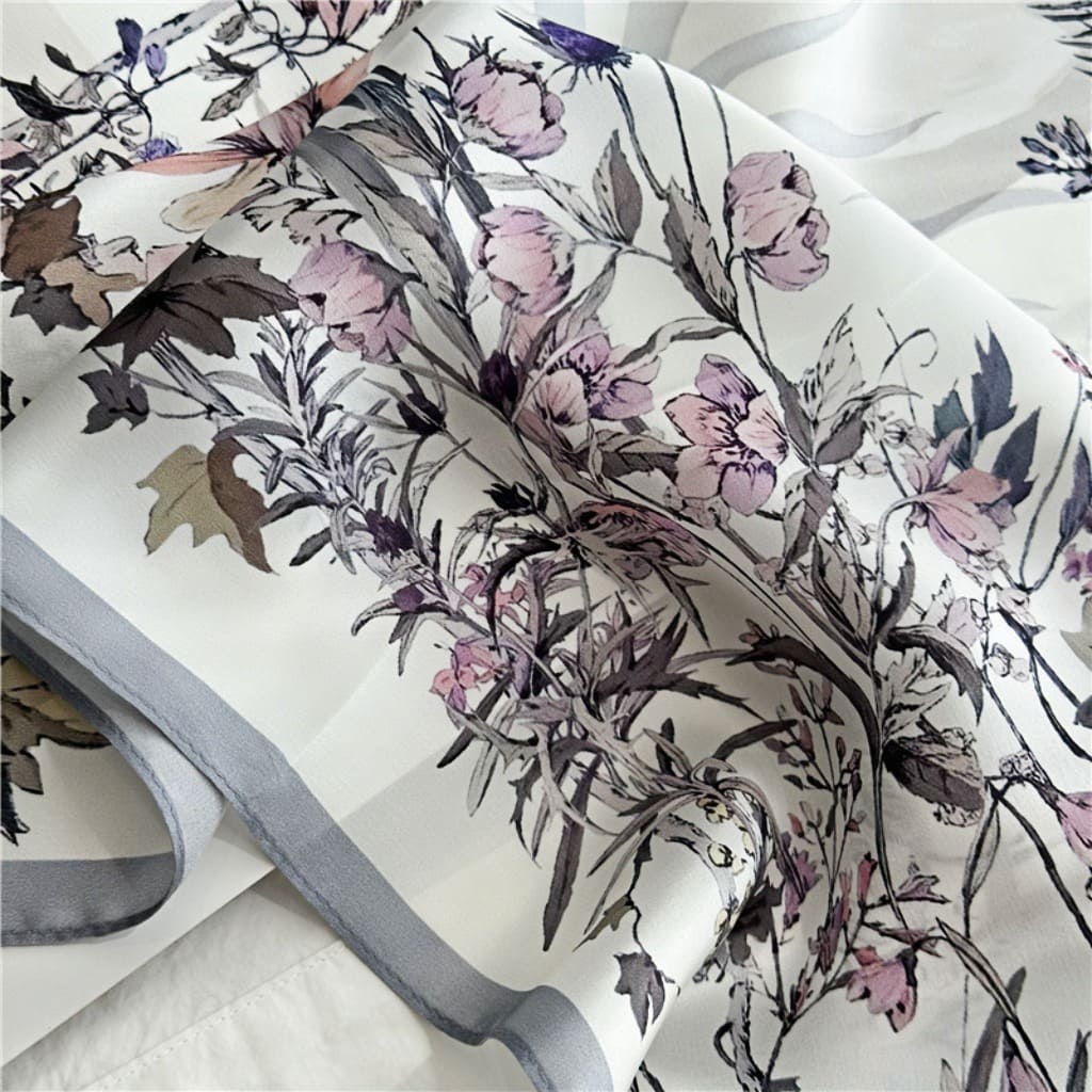 MaraSilk Pure Mulberry Silk Scarf Square Crepe Satin MS56-25