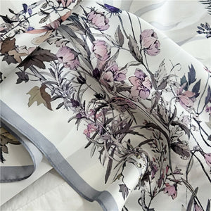 MaraSilk Pure Mulberry Silk Scarf Square Crepe Satin MS56-25