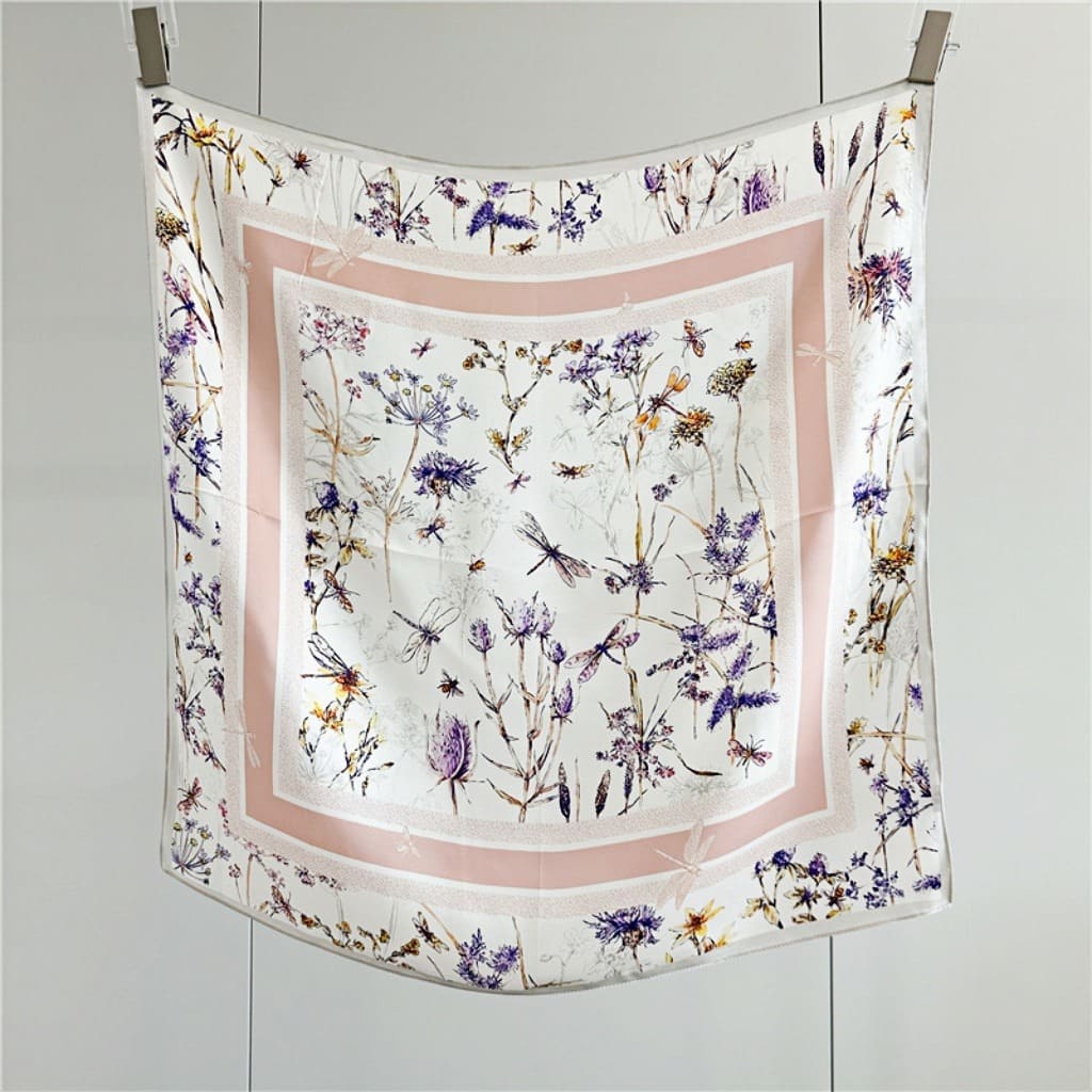 MaraSilk Pure Mulberry Silk Scarf Square Crepe Satin MS56-27