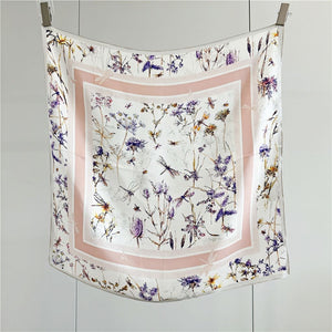 MaraSilk Pure Mulberry Silk Scarf Square Crepe Satin MS56-27