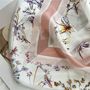 MaraSilk Pure Mulberry Silk Scarf Square Crepe Satin MS56-30