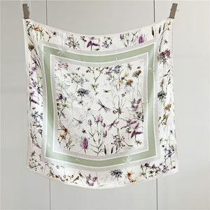 MaraSilk Pure Mulberry Silk Scarf Square Crepe Satin MS56-32