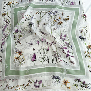 MaraSilk Pure Mulberry Silk Scarf Square Crepe Satin MS56-35