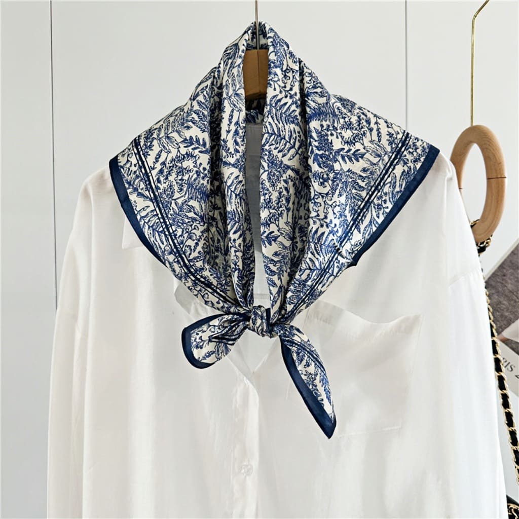 MaraSilk Pure Mulberry Silk Scarf Square Crepe Satin MS56-9