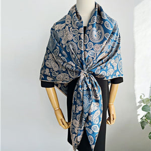 MaraSilk Pure Mulberry Silk Scarf - Square Crepe Satin MS569