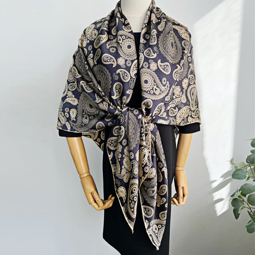 MaraSilk Pure Mulberry Silk Scarf - Square Crepe Satin MS569