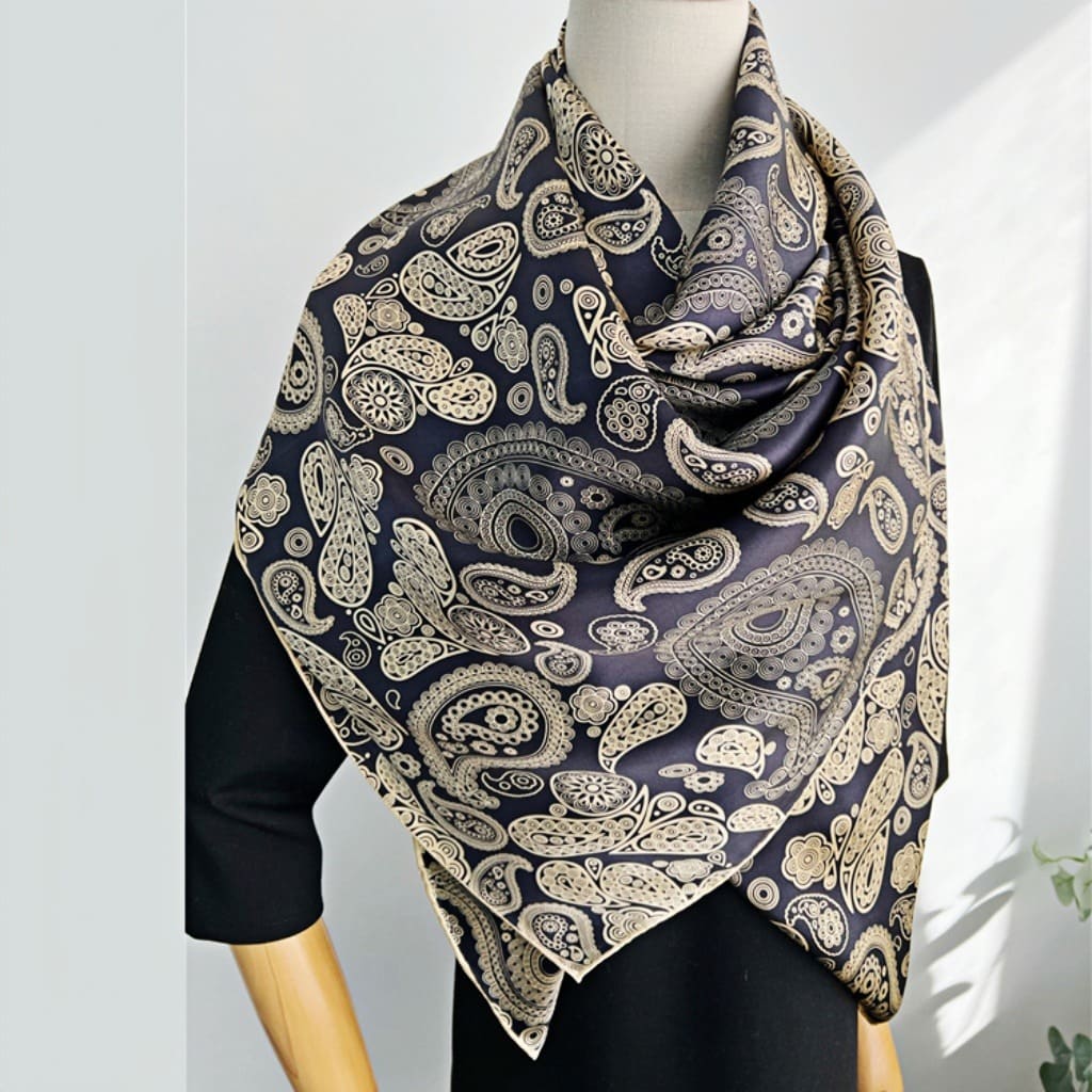 MaraSilk Pure Mulberry Silk Scarf - Square Crepe Satin MS569