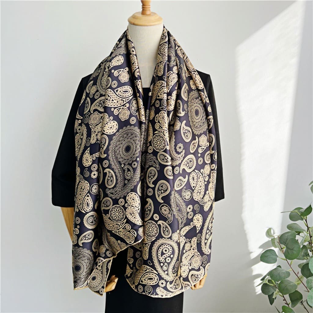 MaraSilk Pure Mulberry Silk Scarf - Square Crepe Satin MS569