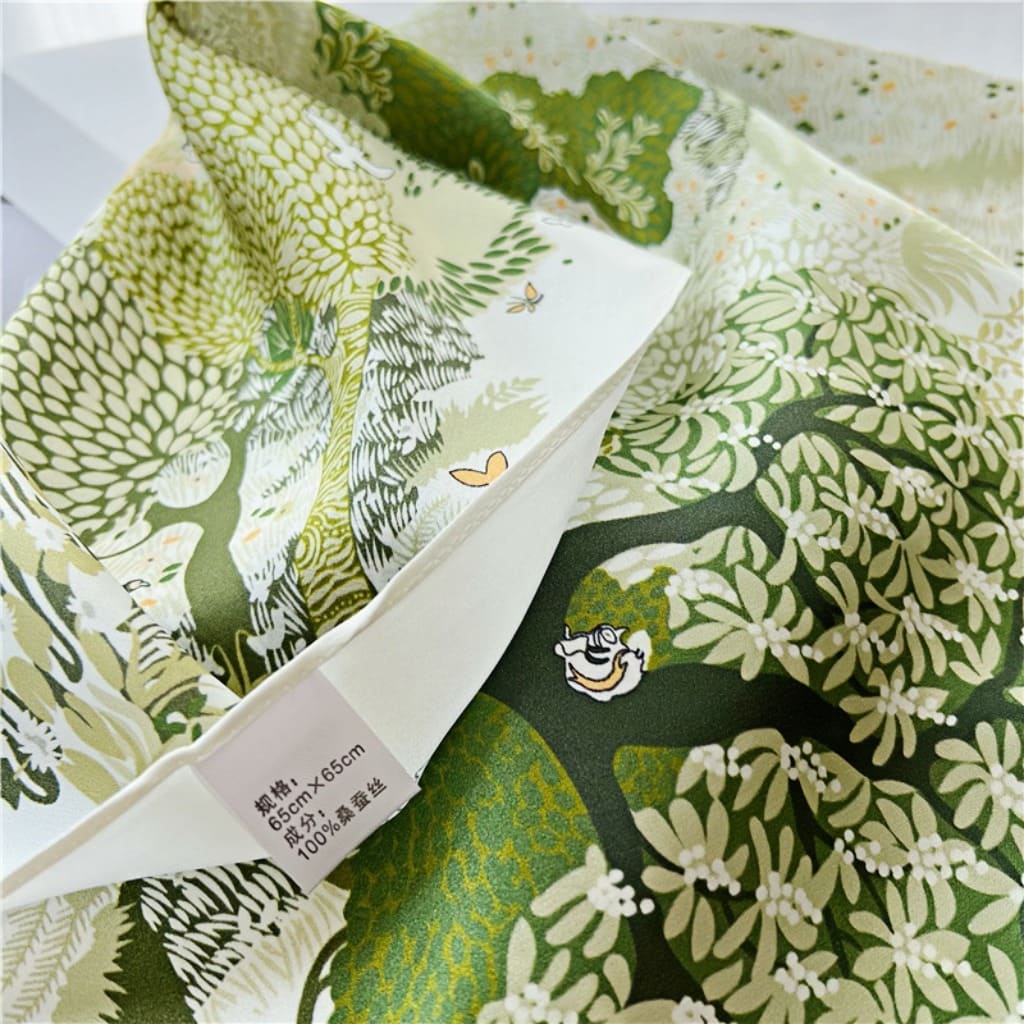 MaraSilk Pure Mulberry Silk Scarf Square Crepe Satin MS57-10