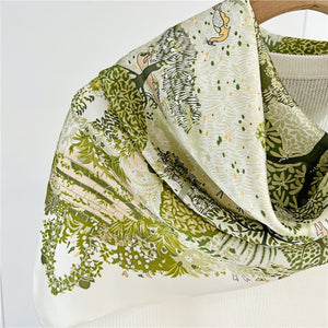 MaraSilk Pure Mulberry Silk Scarf Square Crepe Satin MS57-6