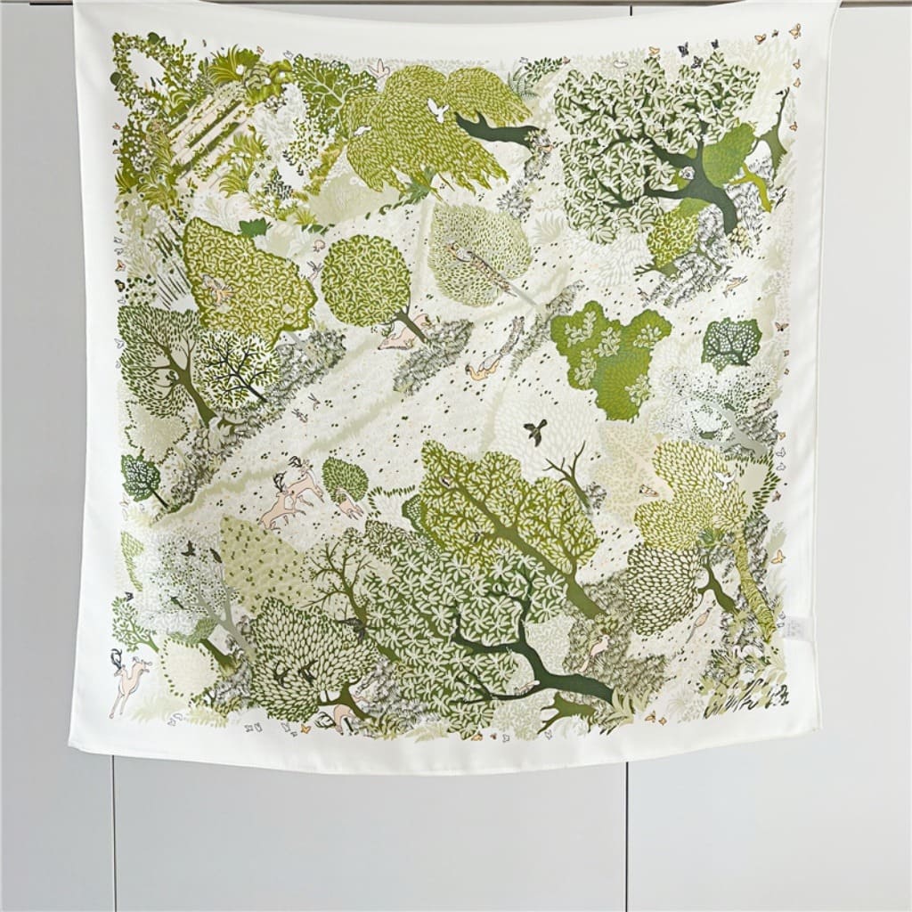 MaraSilk Pure Mulberry Silk Scarf Square Crepe Satin MS57-7