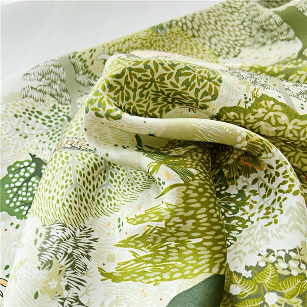 MaraSilk Pure Mulberry Silk Scarf Square Crepe Satin MS57-9