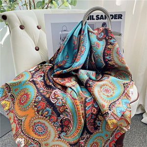 MaraSilk Pure Mulberry Silk Scarf - Square Crepe Satin MS571