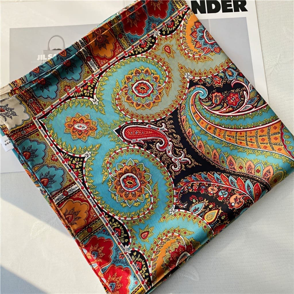 MaraSilk Pure Mulberry Silk Scarf - Square Crepe Satin MS571