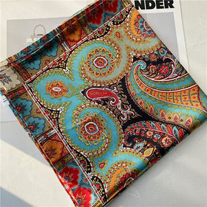 MaraSilk Pure Mulberry Silk Scarf - Square Crepe Satin MS571