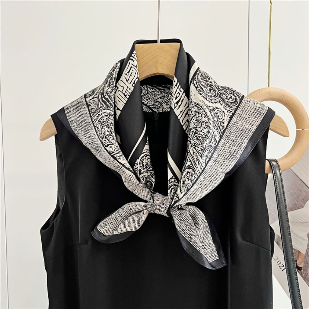 MaraSilk Pure Mulberry Silk Scarf Square Crepe Satin MS59-3