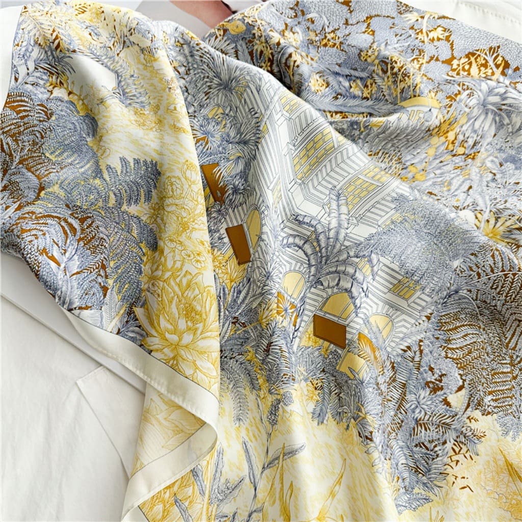 MaraSilk Pure Mulberry Silk Scarf Square Crepe Satin MS60-12