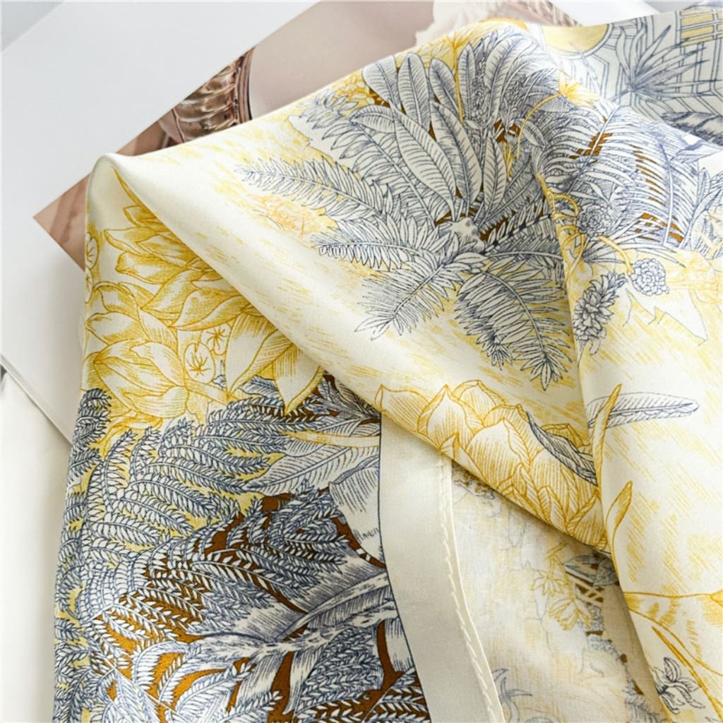 MaraSilk Pure Mulberry Silk Scarf Square Crepe Satin MS60-13