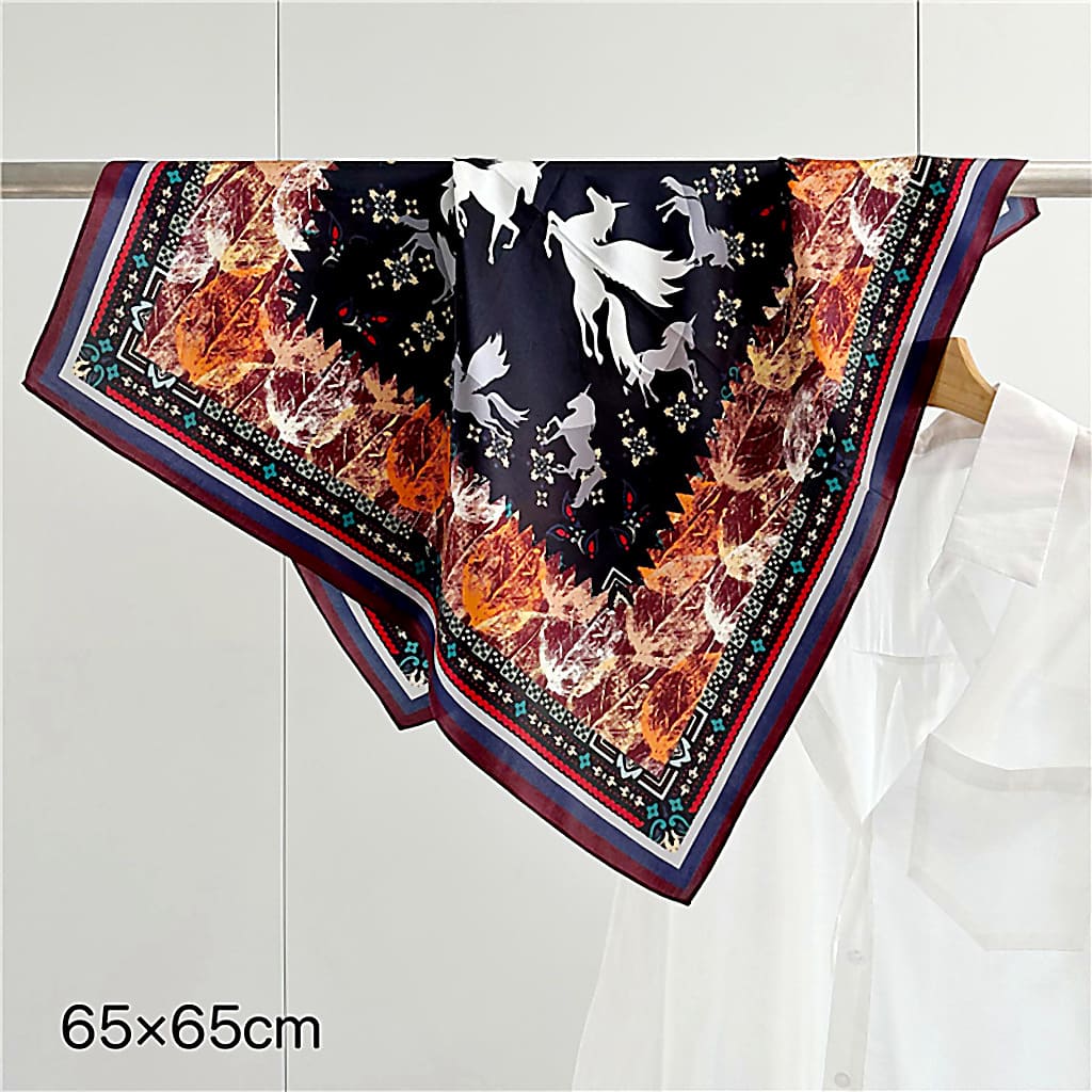 MaraSilk Pure Mulberry Silk Scarf Square Crepe Satin MS61-106