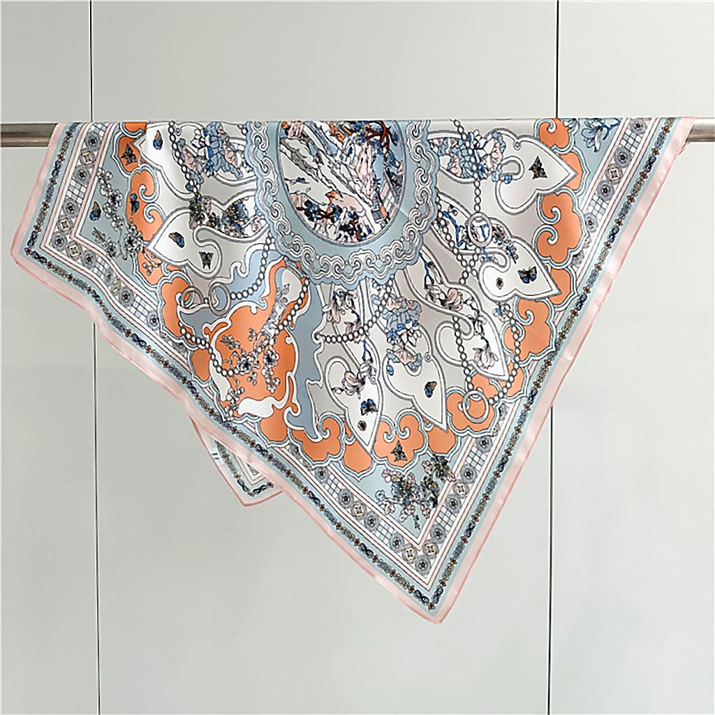 MaraSilk Pure Mulberry Silk Scarf Square Crepe Satin MS61-111