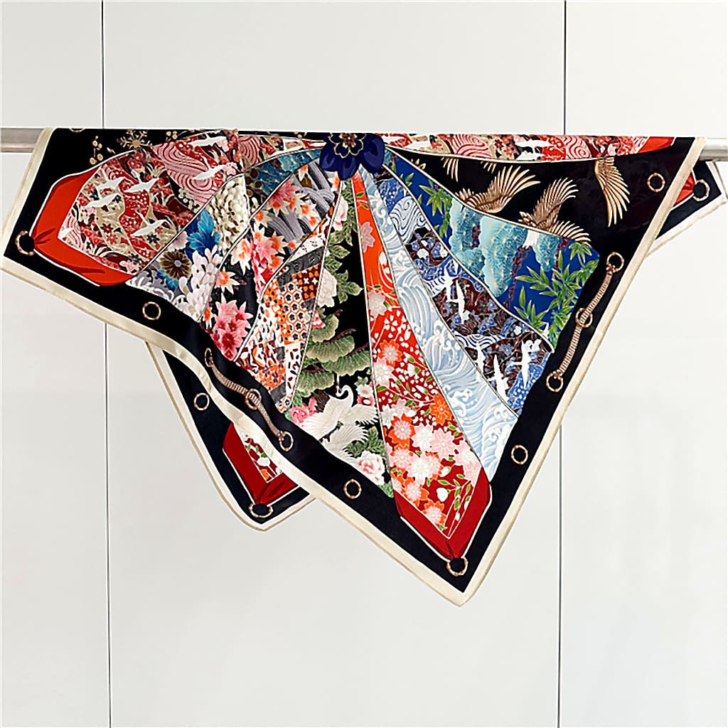 MaraSilk Pure Mulberry Silk Scarf Square Crepe Satin MS61-113