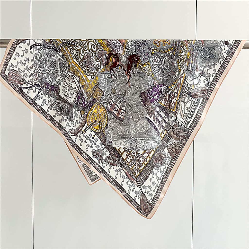 MaraSilk Pure Mulberry Silk Scarf Square Crepe Satin MS61-114