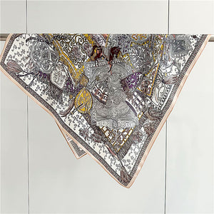 MaraSilk Pure Mulberry Silk Scarf Square Crepe Satin MS61-114