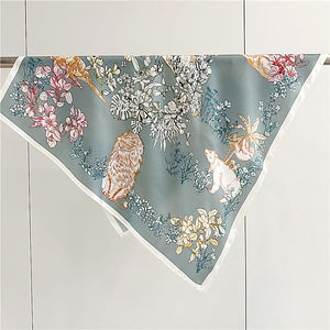 MaraSilk Pure Mulberry Silk Scarf Square Crepe Satin MS61-116