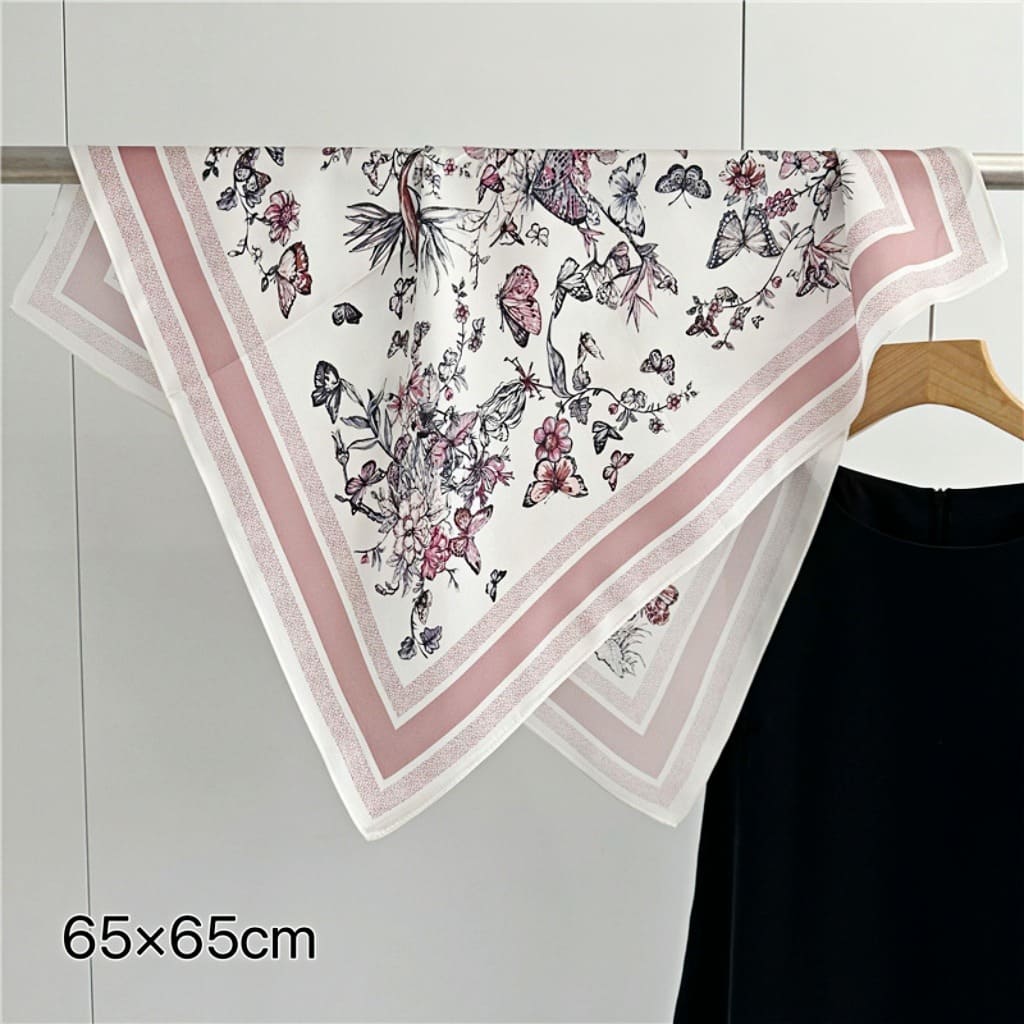 MaraSilk Pure Mulberry Silk Scarf Square Crepe Satin MS61-12