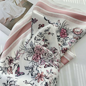 MaraSilk Pure Mulberry Silk Scarf Square Crepe Satin MS61-13