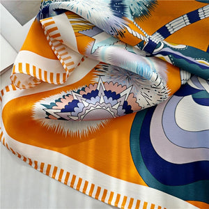 MaraSilk Pure Mulberry Silk Scarf Square Crepe Satin MS61-22