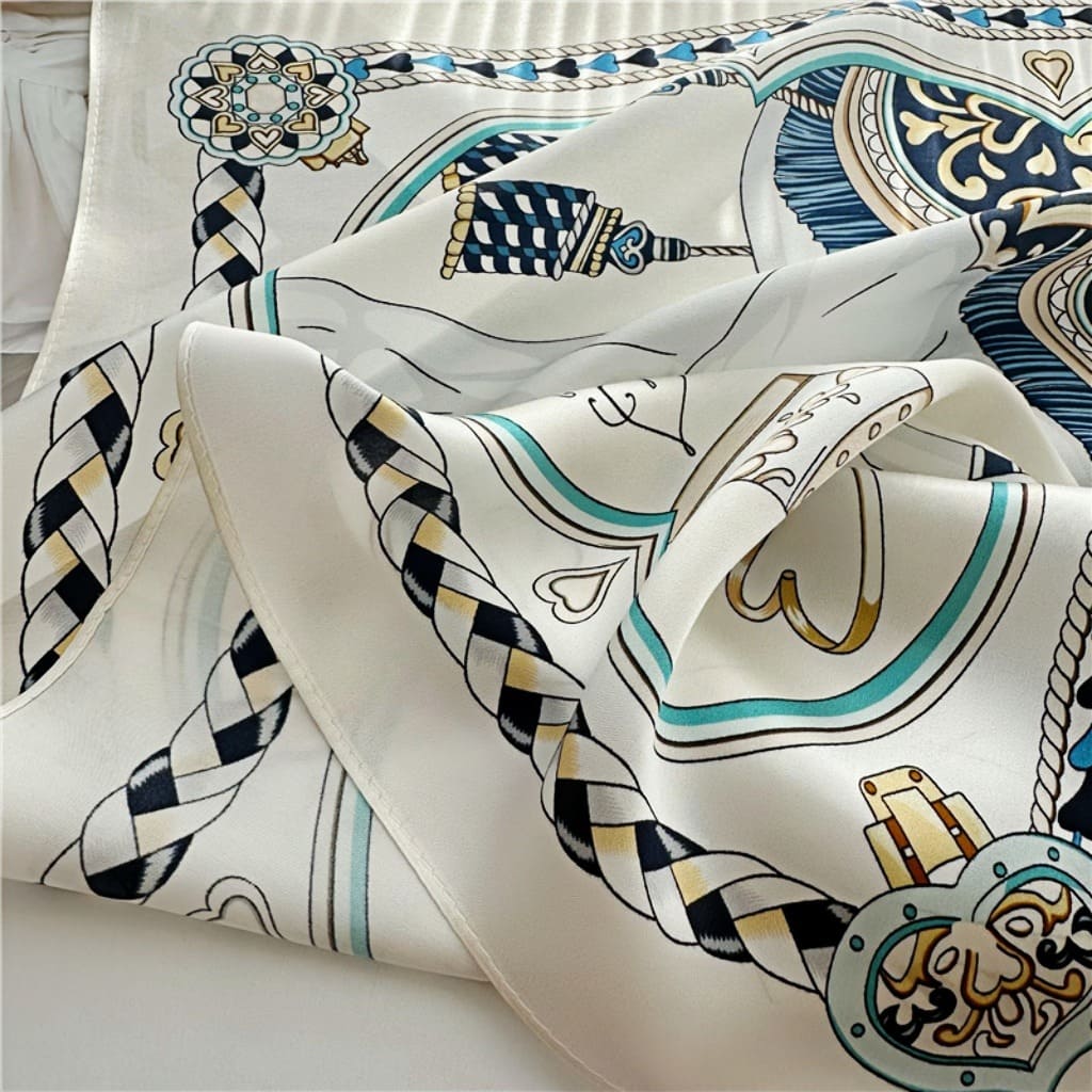 MaraSilk Pure Mulberry Silk Scarf Square Crepe Satin MS61-25